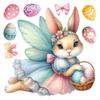 Easter Bunny Angel Electrostatic Stickers for Glass and Shop Windows - 2026