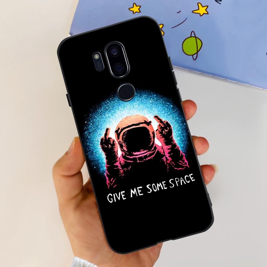 Para LG G7 thinQ Funda G710EM LM-G710 G710 Cubierta Pintada de Lujo Fundas de Teléfono de Silicona Suave Para LG G7 ThinQ Cubiertas Traseras 6.1'' Parachoques