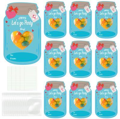 Candy Cards With Drifting Bottle Shaped Cards For Valentine's Day Party Gift Exchange Gift Decoration
