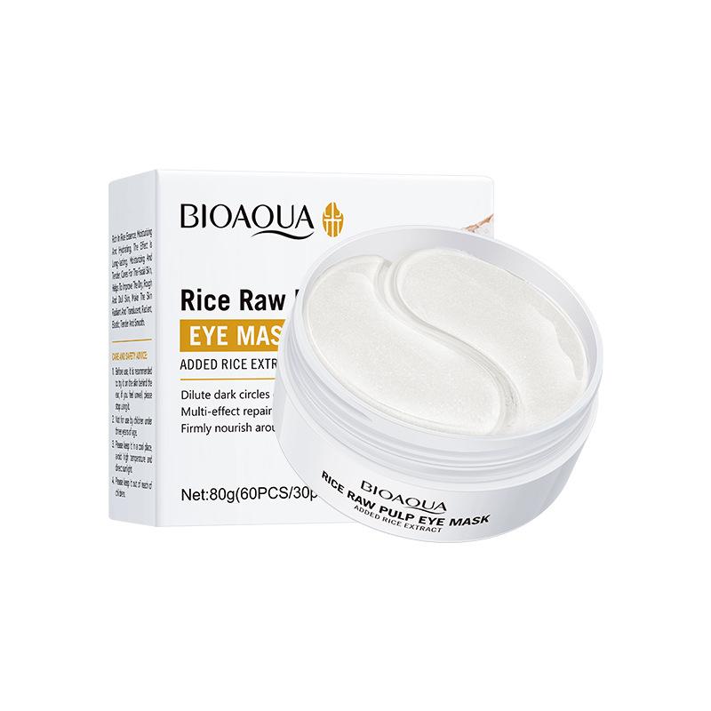 

60 шт. BIOAQUA Маска для глаз с коллагеном и экстрактом белого риса против темных кругов и мешков под глазами, подтягивающая и увлажняющая, патчи для глаз, уход за кожей