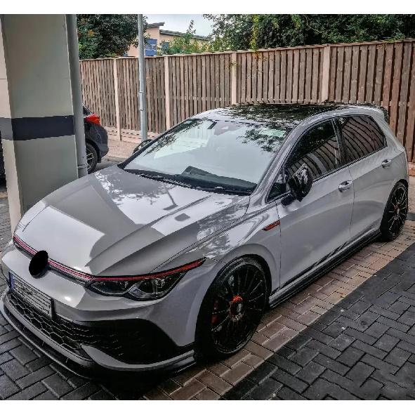Para Volkswagen Golf 8 MK8 GTD GTE R-Line GTI Clubsport 2020-2024 Labio Spoiler Divisor Protector de Parachoques Delantero Estilo Maxton