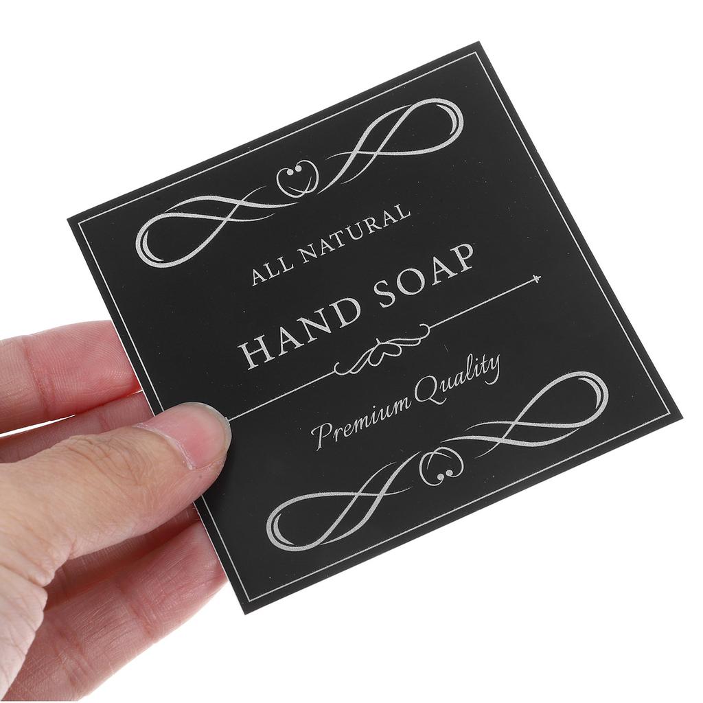 6 Sheets Waterproof Hand Soap Labels Adhesive Minimalist Stickers Easy Remove Bathroom Soap Dispenser Shampoo Bottle