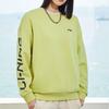 Li Ning Training Series Logo Print Warm Fleece Loose Pullover Sweatshirt Unisex Sweatshirt Green AWDRF44-6