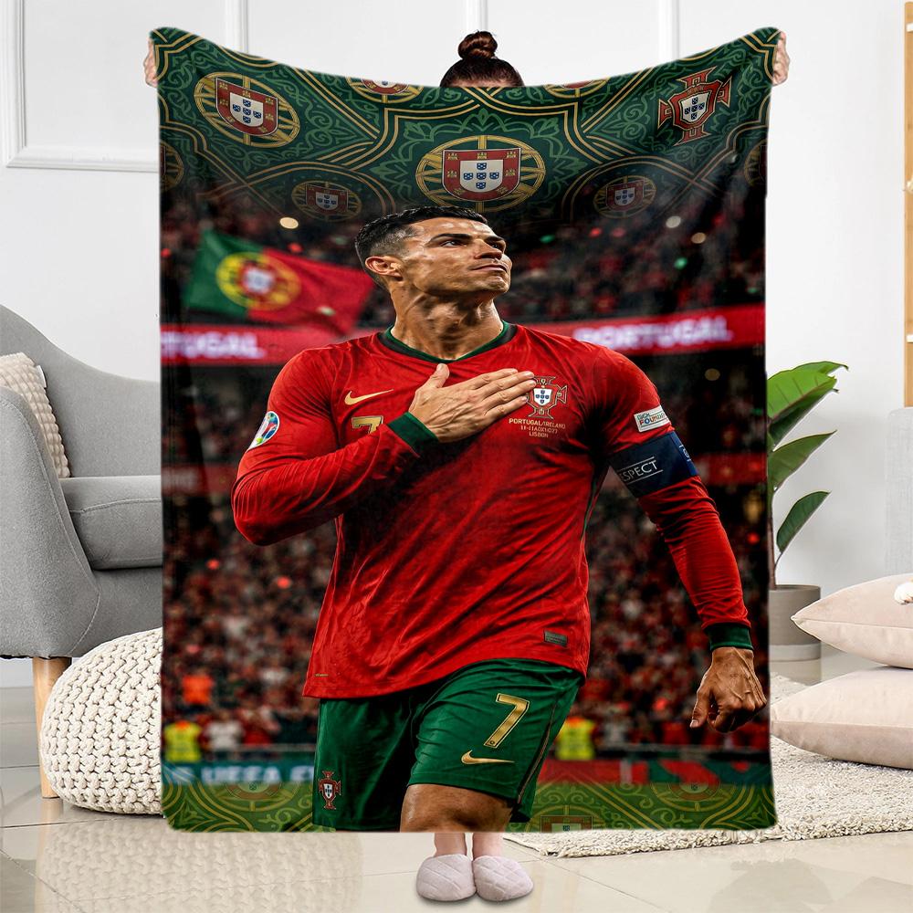 Cristiano Ronaldo 108 Blanket Soft Warm Cozy Suitable for Bed Livingroom Bedding Four Seasons Multipurpose Stylish Decor