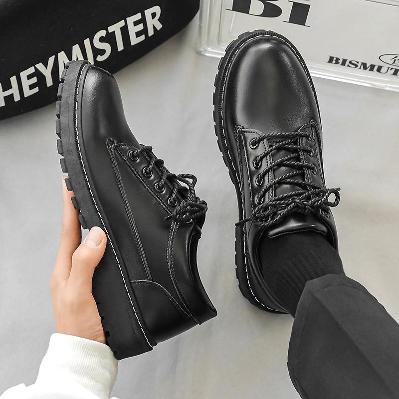 

Leather shoes men s casual shoes student tide shoes Korean version versatile waterproof shoes men s suit casual youth low-top shoes 39