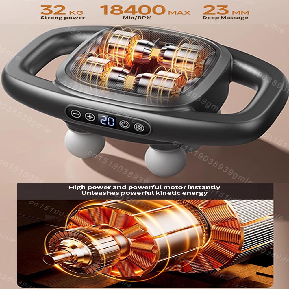 Fascial Massage Gun Electric Vibration Massager Body Deep Tissue Muscle Relaxation Fascia Gun Shoulder Neck Back Fitness Tool