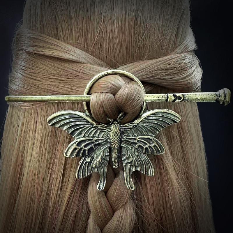 Gotisk Mote Punk Møll Insekt Hårpinne Jente Hårtilbehør Kvinners Vintage Metall Spisepinner Nordisk Stil Hodeplagg