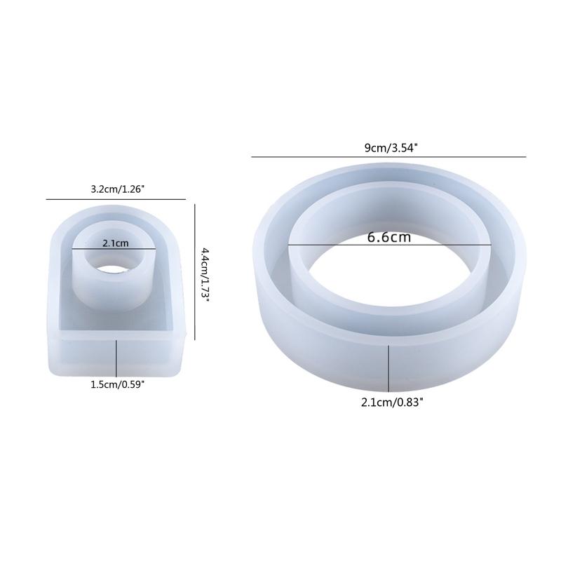 Bracelet Mold Ring Resin Casting Mold Set Round Epoxy Mold Silicone Bracelet Ring Mold Jewelry Diy Craft Making Supplies