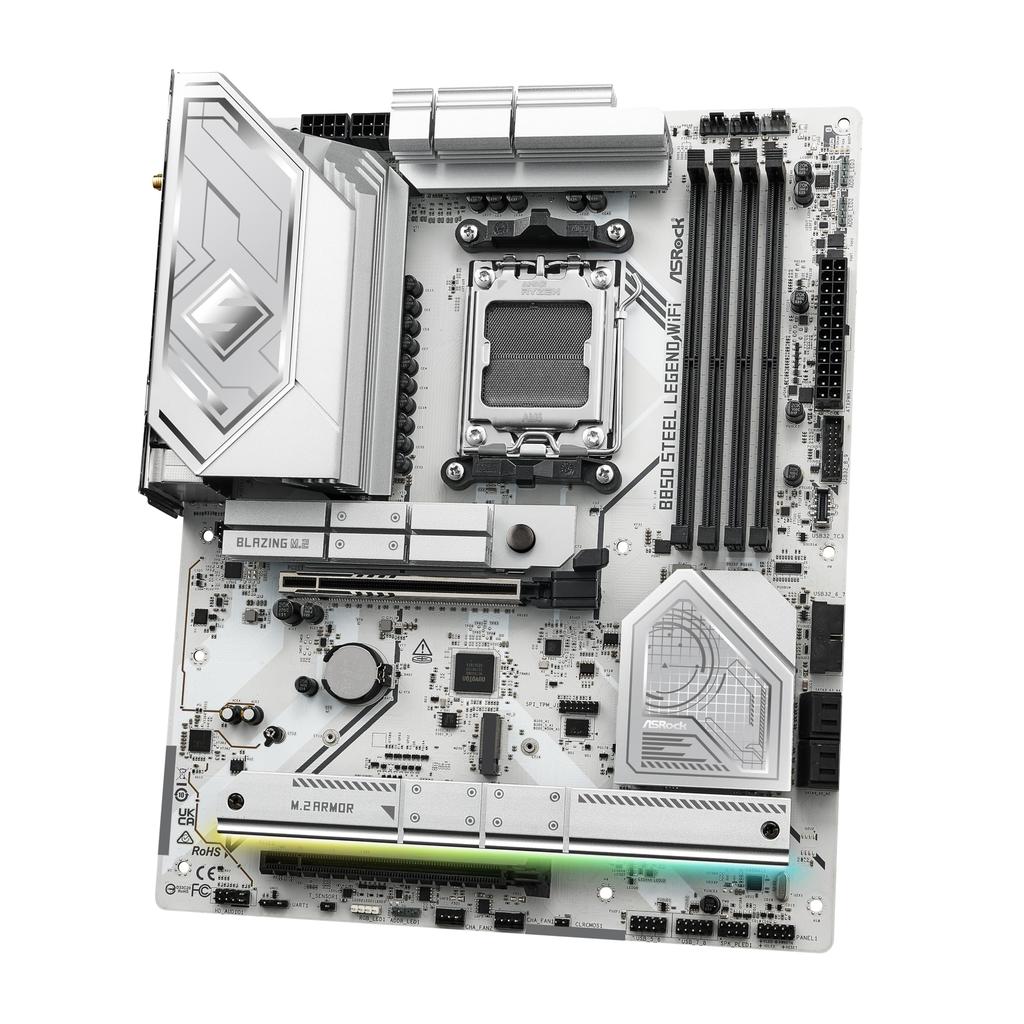 ASRock Motherboard B850 Steel Legend WiFi AMD Ryzen 9000 8000 7000 Series CPU-kompatibel DDR5 ATX Motherboard Autorisierter Distributor / / (Sockel AM5)