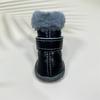 4 STÜCKE Plüsch Winter Haustier Hundeschuhe Rutschfest Frostschutz Hund Schneestiefel Warme Gummisohlen Wasserdichte Hundestiefel Outdoor-Gebrauch