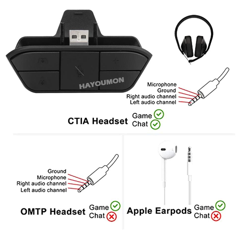 Stereo-Headset-Adapter Audio-Balance-Regler Headset-Konverter-Adapter 3,5-mm-Audiobuchse für Xbox One Gamecontroller