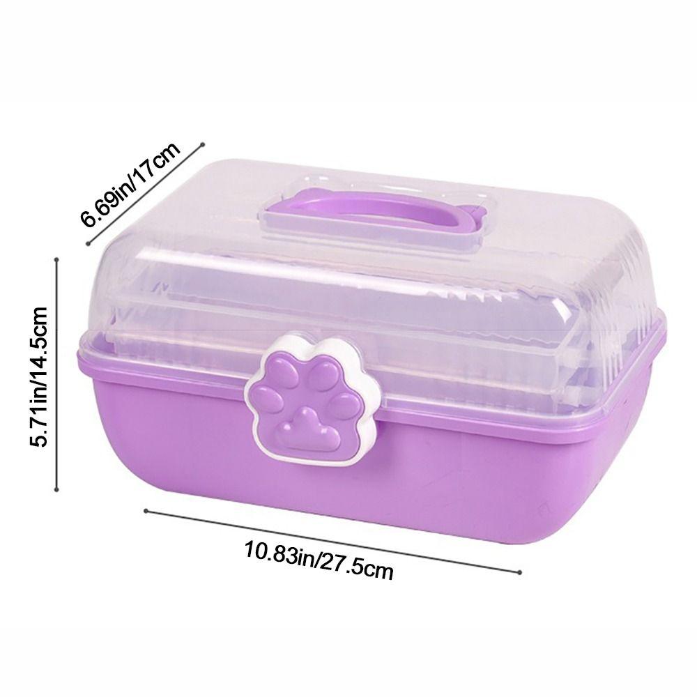 Three-layer Stationery Box Large Capacity Toy Box New Nail Art Organizer