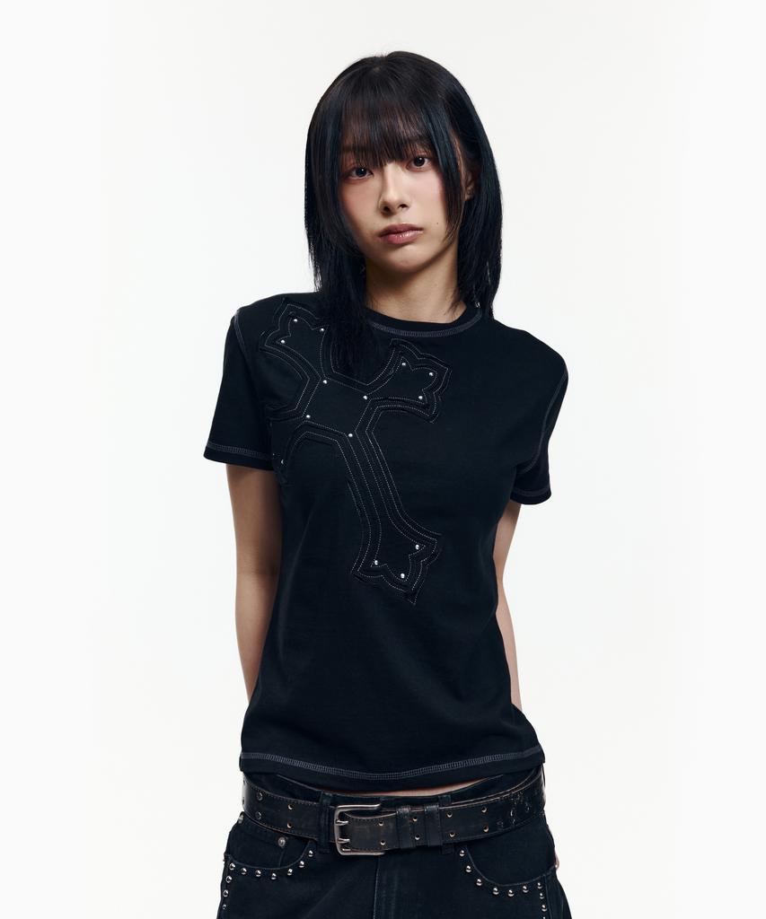 AAKAM Big Patch Cros2 Half Top (Black)