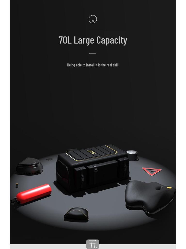 Waterproof Foldable Oxford Cloth Car Trunk Organizer - Large Capacity, Scratch-Resistant Storage Box for Home and Car Use