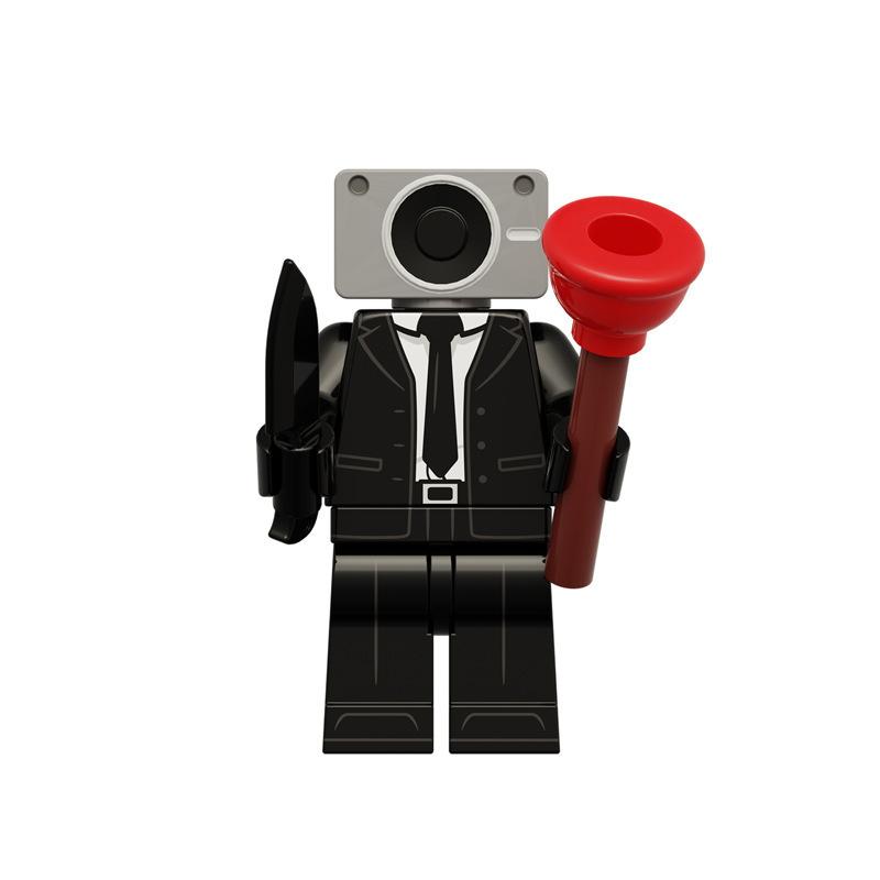 Building Block Toilet Man Monitoring Human Figure Titan Speaker And Tv Man Figure Assembly Play