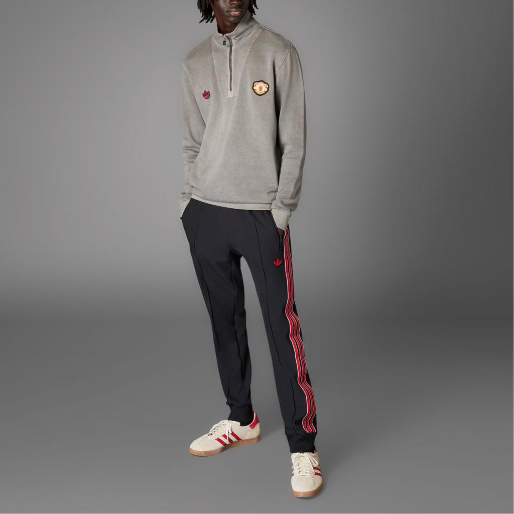 Adidas ორიგინალი მანჩესტერ იუნაიტედის ტერასის იკონების ლოგო სვიტშოტი მამაკაცებისთვის სვიტშოტი შავი JF0384