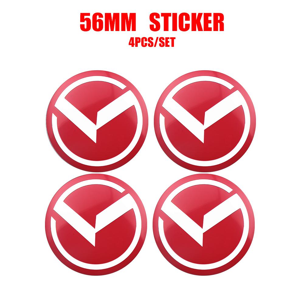 2026 Hot Car Sticker 4PC 56mm 60mm Car Wheel Center Covers Sticker Hub Cap Decoration For KIA Ceed Sorento K5 Rio Sportage Soul