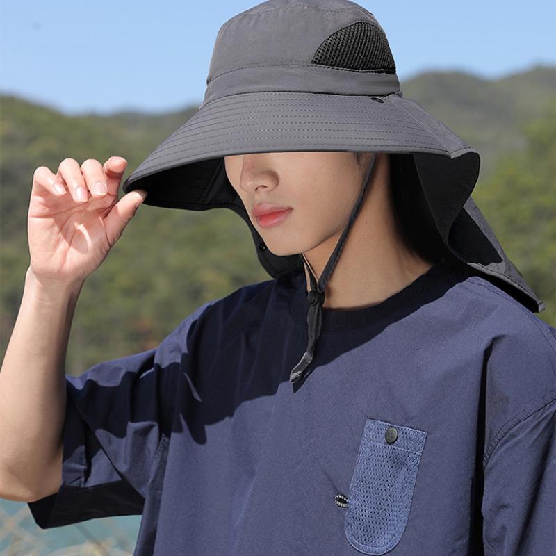 Summer Hat for Men Women Outdoor Fisherman Hat UV Anti Neck Protection Sun Fishing, Growing Vegetables, Outdoor Sports Sun Hat