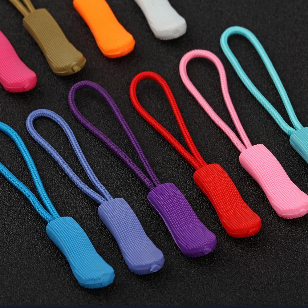 5Pcs Zipper Pull Puller End Fit Rope Tag Fixer Zip Cord Tab Replacement Clip Broken Buckle for Travel Bag Suitcase Tent