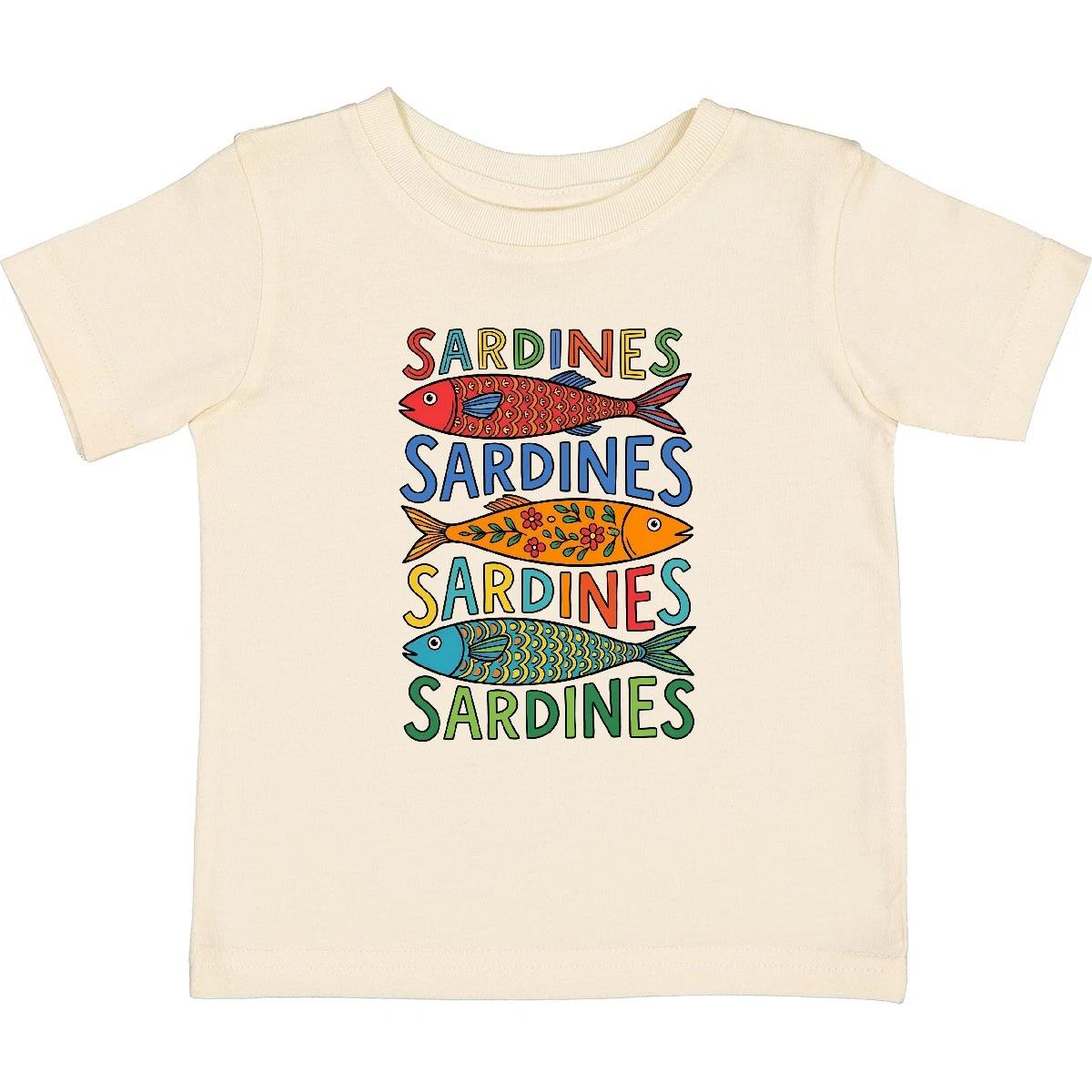 Inktastic Colorful Sardines Art Baby T-Shirt Fish Infant Tees Shower Clothing 100