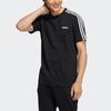 Adidas Neo Striped Sports Crew Neck T-Shirt Men Tops Black HA2255