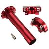 HANSWD Motorcycle CNC Aluminum 22mm Throttle Grip High Performance Twist Throttle Grip Cable Scooter Bike Pedal (Red)