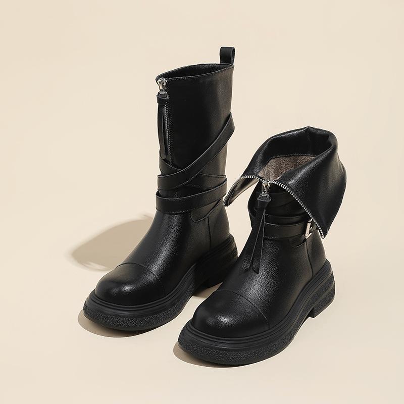 

Martin boots short boots women s 2025 new autumn and winter western cowboy boots retro brown medium tube two wear brown boots 35