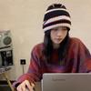Hat Style Versatile Minimalist Retro Stripes Womens Warm Hatsbeanie Knitted