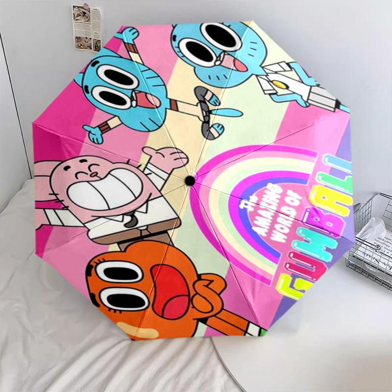 Gumball's World Adventure Automatic Umbrella - Suitable Travel Outdoor Portable Umbrella Birthday Gift Daily Essentials