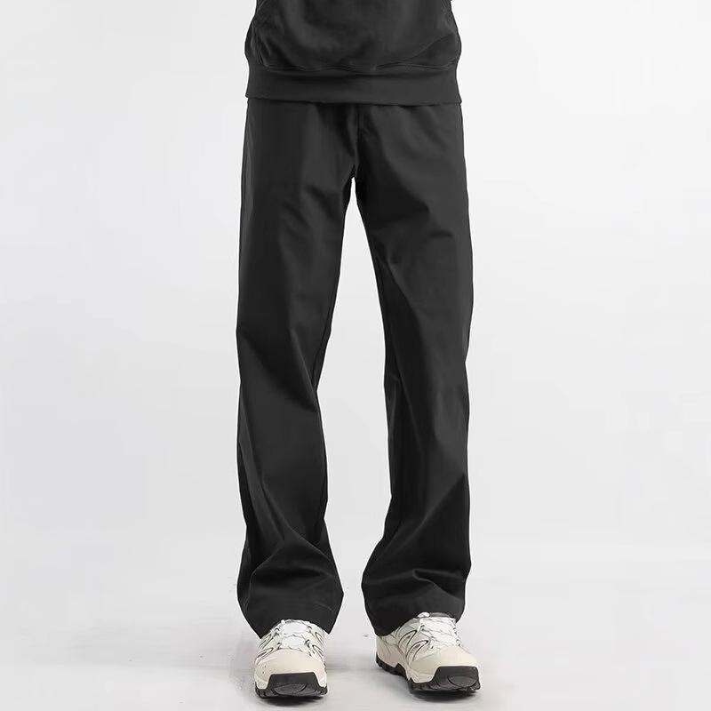 Unisex American Minimalist Waterproof Windbreaker Pants - Summer Outdoor Straight-Leg, Solid Color, Trendy