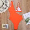 Women's Swimsuit Solid Color Cutout One Piece Sexy Bikini Brazilian Beachwear
