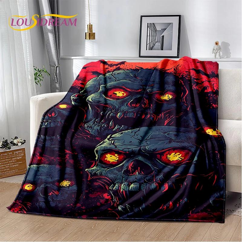 Gothic Horror Character Skull Ghost Spirit 29 Style Soft Blanket,Soft Throw Blanket for Home Bedroom Bed Sofa Picnic Travel Gift