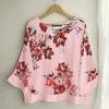 ZANZEA Women Casual Round Neck 3/4 Sleeve Loose Floral Print Blouse