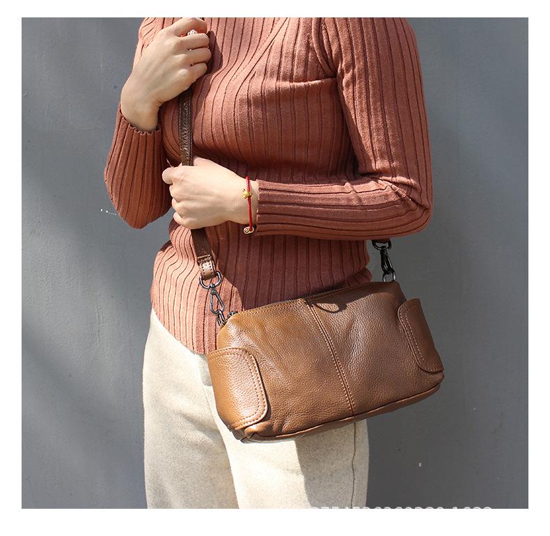 European & American Fashion Single Shoulder Crossbody Bag – Women's Leather Small Mummy Bag