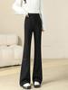 Womens Thickened Flared Pants With High Waist For Casual Office Wear