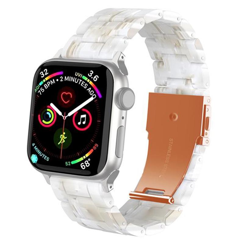 Resin Strap for Apple Watch Band 44mm 40mm 42mm 40mm Accessoreis Luxury Watchband Belt Bracelet iWatch Series 3 4 5 Se 6 Band
