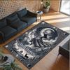Witchcraft Theme Crystal Velvet Rug Personalized Custom Name Text Soft Floor Mat Home Decor