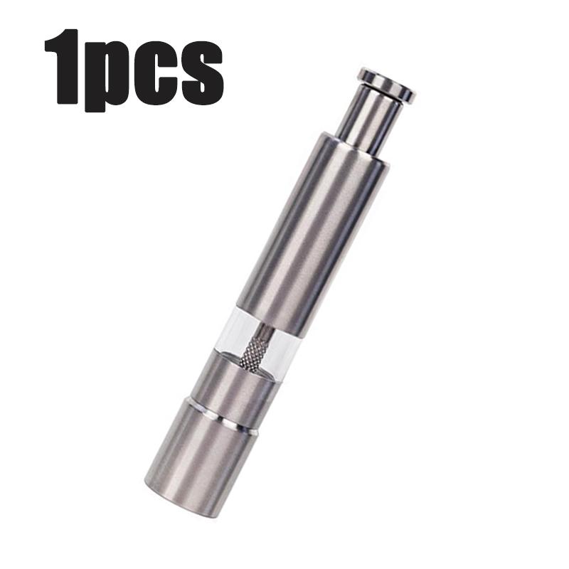 

Stainless Steel Thumb Push Spice Sauce Grinder Creative Manual Salt and Pepper Grinder Household Portable Push Button Grinder