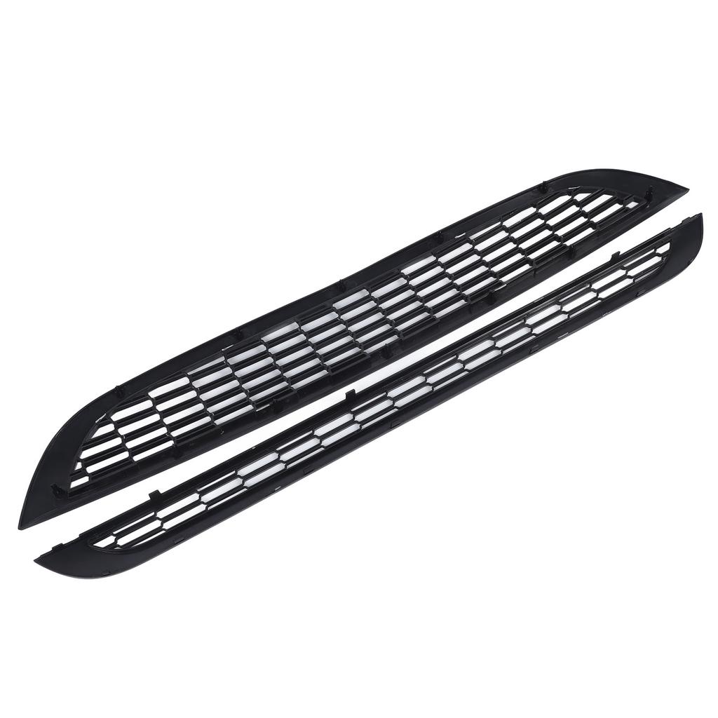 2 Pcs Front Upper Lower Bonnet Mesh Grilles High Strength Bumper Hood Grill Guard for R50 R52 R53 2001 to 2006