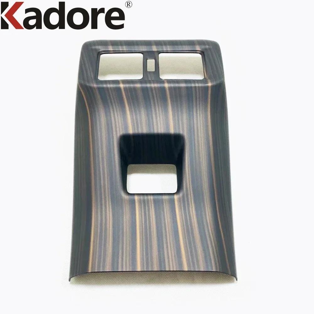 For Toyota RAV4 RAV 4 - 2024 Wood Grain Car Armrest Box Rear Air Condition Vent Outlet Cover Trim Interior Accessories