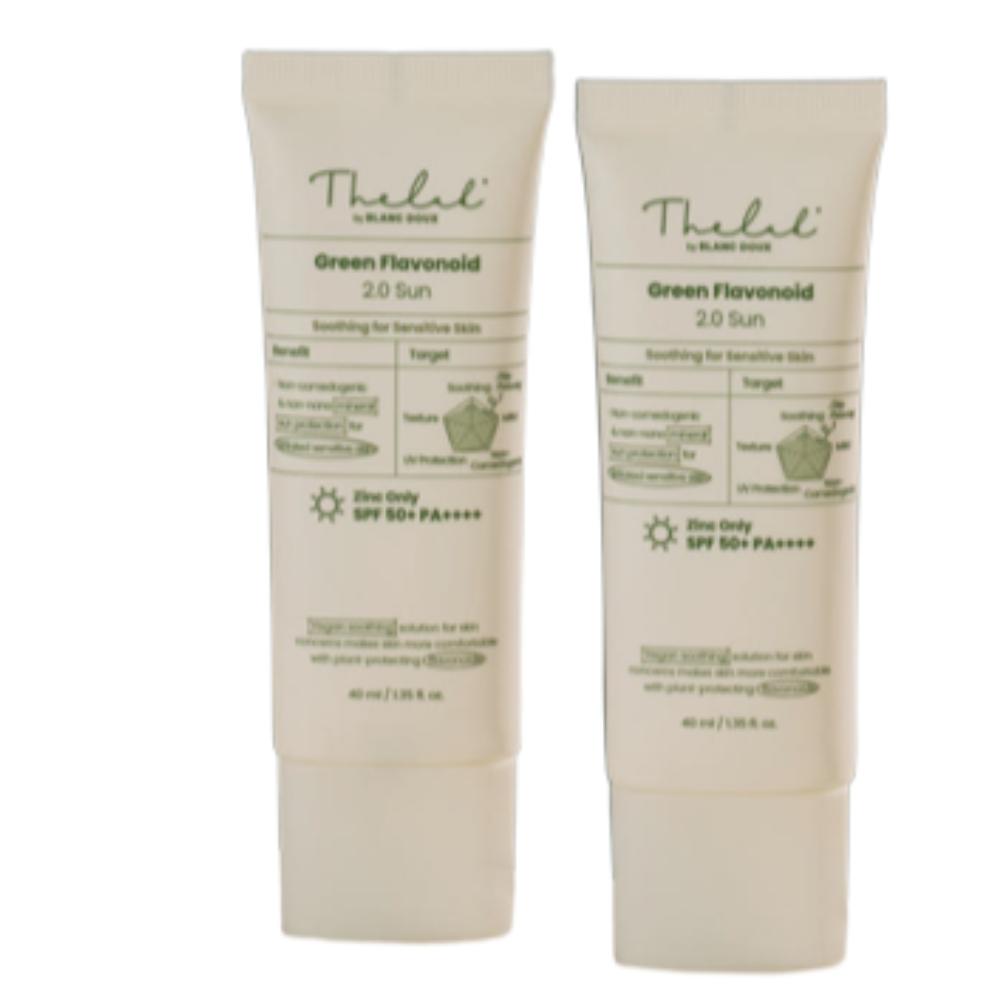 THE LAB by BLANC DOUX Green Flavonoid Vegan Calming Sunscreen 40ml+40ml [Duo Set]