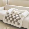 Pet Checkerboard Grid Fashion Kennel Mat Square Four Seasons Universal Plush Pet Kennel