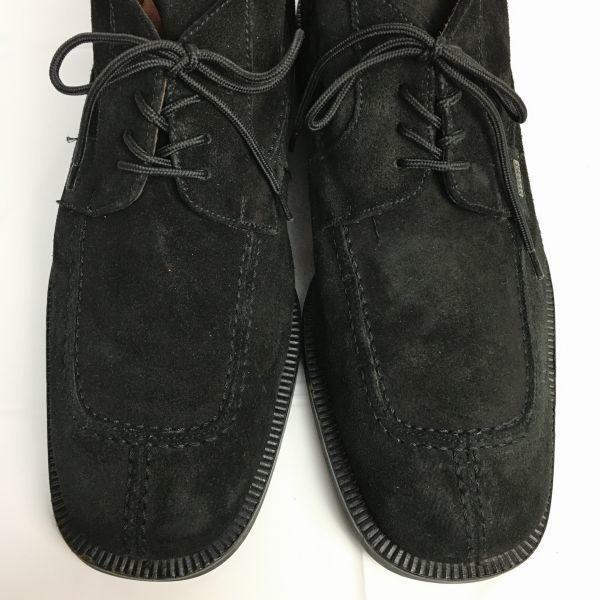 Versace Classic Chukka Boots Schwarz Wildleder-Finish Größe 41.5 26.026.5 Vintage Herren(GEBRAUCHT)