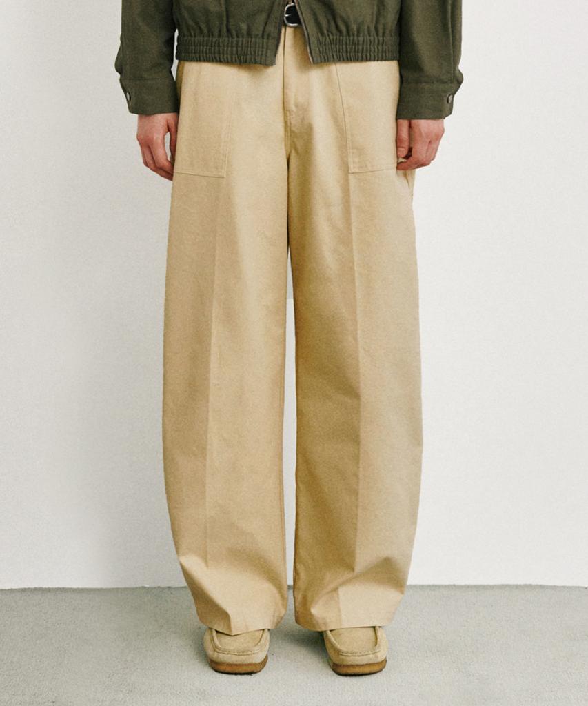 GLW Carpenter Fatigue Cotton Pants Beige