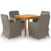 Day and Night - Day and Night 5-piece Brown Garden Dining Set