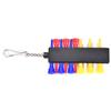 1X Golf Tee Holder Carrier With 12 Plastic Tees W 3 Ball Markers W 1 Keychain