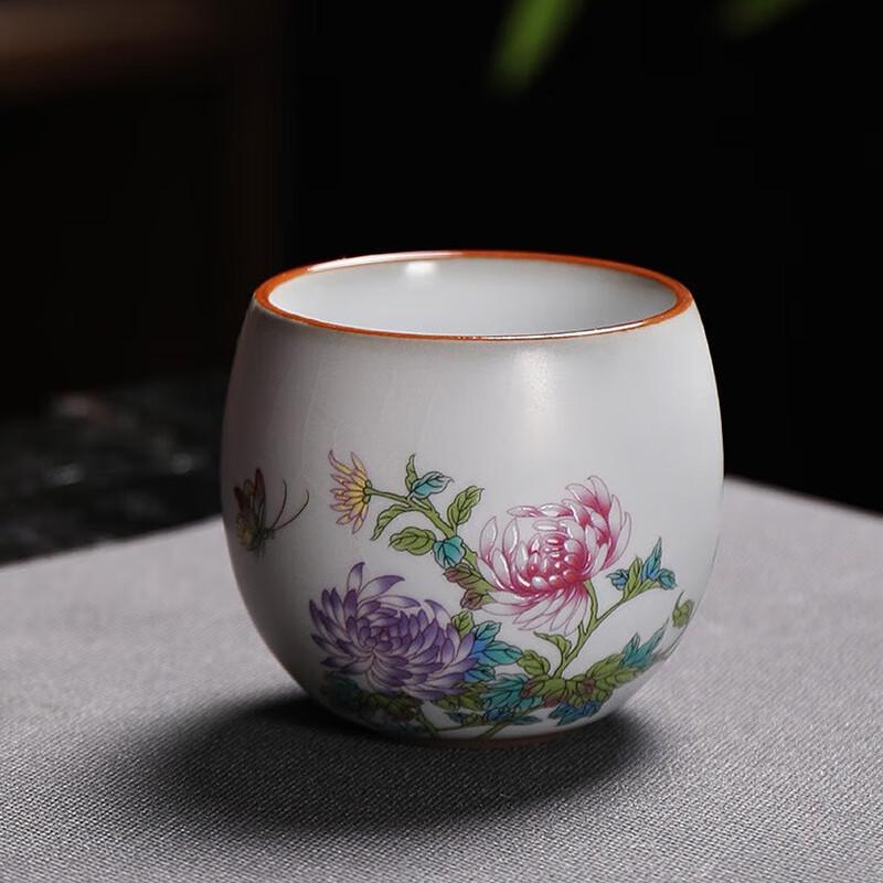 Shangqi Autumn Chrysanthemum Ceramic Travel Tea Set