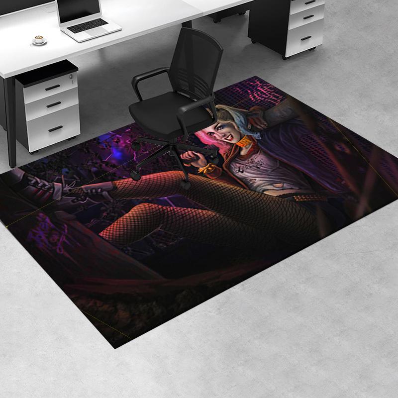 

Harley Quinn s Wild Adventure T-Shirt: Bold Graphic Tee for Fans! Office Mat Home Decor Office Desk Chair Rugs Chair Carpet for office Chair 60cm by 90cm