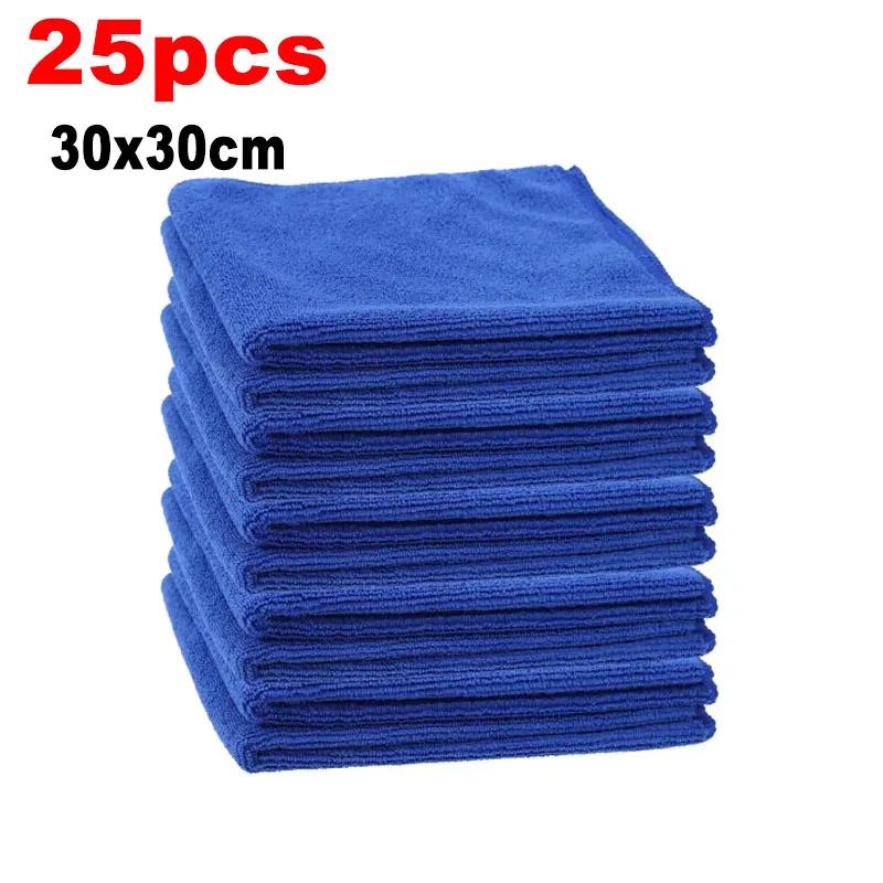 

1/100pcs Soft Thicken Microfiber Car Cleaning Towels Quick Drying Windows Mirrors Wiping Rags Home Double Layer Clean Cloths
