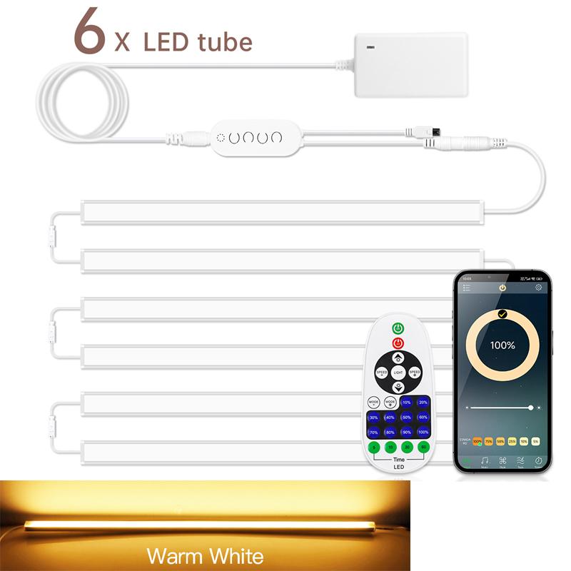Wireless Bluetooth Remote Control Under Cabinet LED Unit Lights Bar 12V Dimmable Aluminium Tube For Kitchen Counter Closet Lamp
